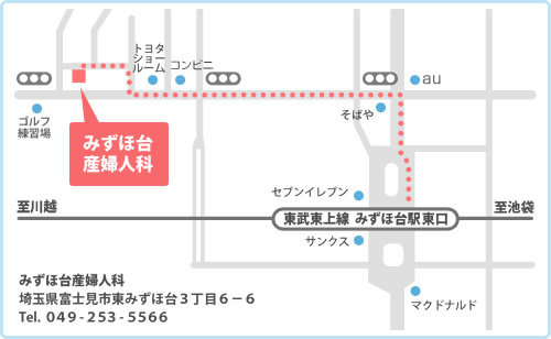 東武東上線みずほ台駅からの地図